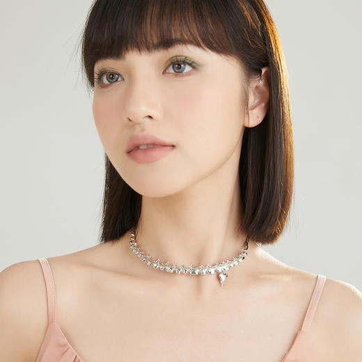 野月亮拉夫领小众法式个性气质浪漫设计感锁骨链颈链221YX0036 商品图0