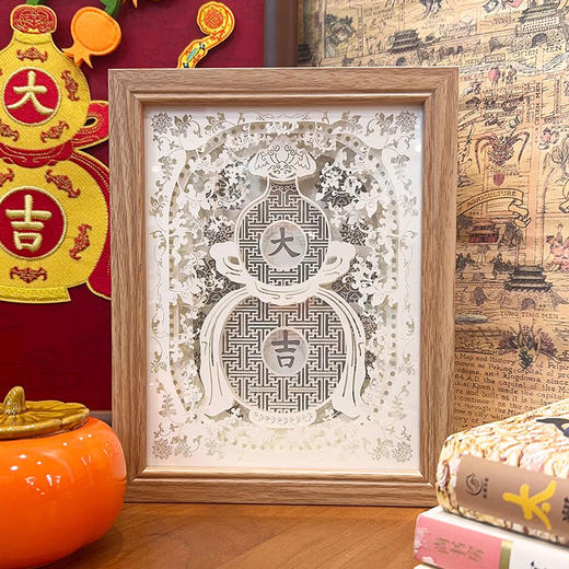 【宫里纸雕灯】大吉葫芦纸雕灯 商品图1