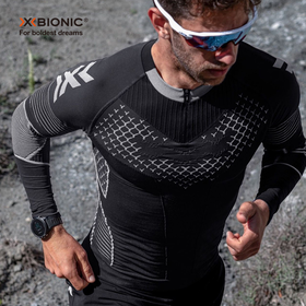 XBIONIC倍能竞速男士圆领长袖上衣专业训练越野赛事高强度体能服