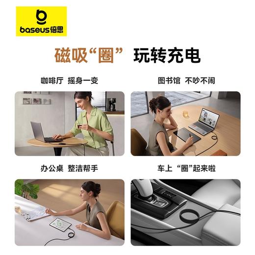 倍思 钨金系列 磁吸快充数据线 Type-C to Type-C 100W 商品图2