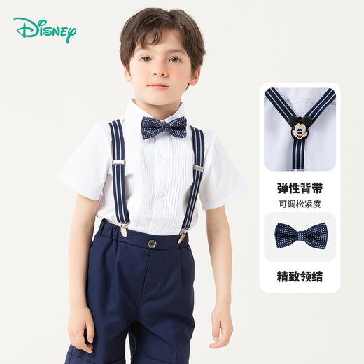 迪士尼男童英伦绅士风短袖短裤套装ZD2DT060 商品图0