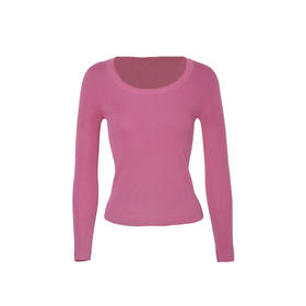 两三事轻吻密色Ⅴ2023秋季新款常规百搭纯色多色针织衫保暖羊毛衫