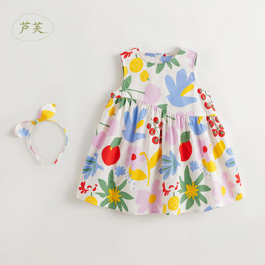 【马克珍妮 芦芙】女童夏日花园背心连衣裙夏装新款裙子240507 商品图2
