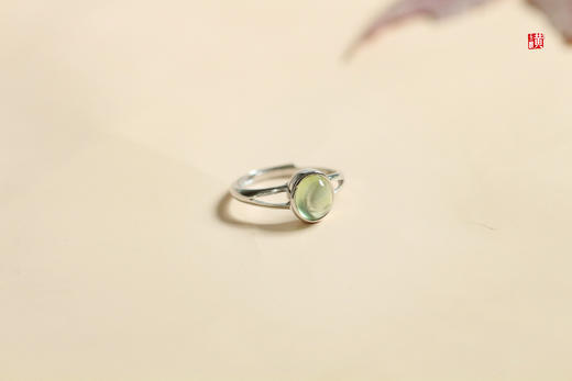 【素悠】葡萄石戒指，925银镶 商品图1