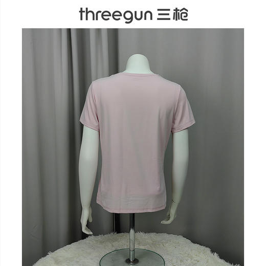 Threegun三枪 【凉感木代尔】圆领短袖女T恤衫打底衫-2L084A021 商品图5