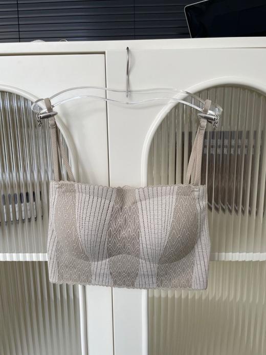 老米优品🎈2件包邮！夏日内搭宝藏单品！《复古菱格纹自带胸垫蕾丝吊带》抹胸式设计，软糯高弹力，内搭太赞了~~NY240423A 商品图1