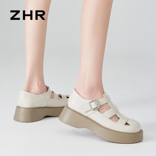 ZHR则则厚底罗马凉鞋女2024新款时尚百搭猪笼鞋沙滩时装凉鞋韩版 商品图7