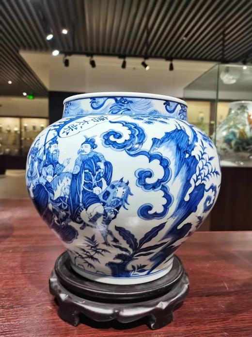 仿元青花唐太宗纹罐 商品图0