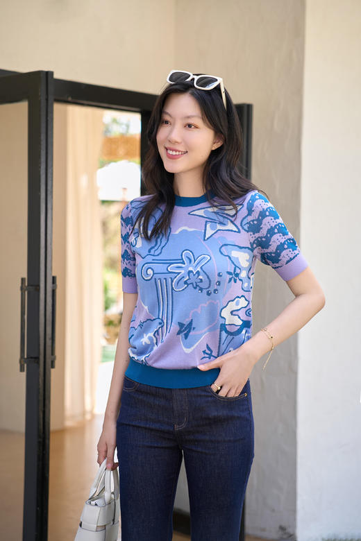 奇威显瘦简约休闲牛仔裤0AF0216559 商品图2