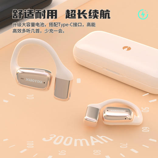 小幽Z01挂耳式无线蓝牙耳机 超轻薄小体积舒适运动跑步耳机 商品图2