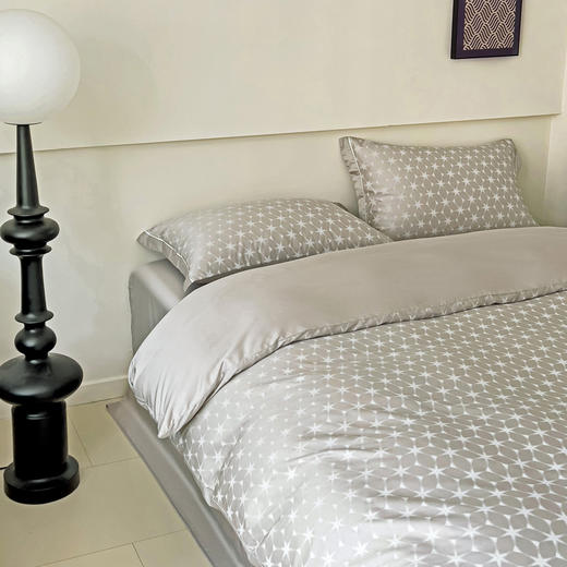 丝享缎纹提花轻奢天丝新疆长绒棉星光点点四件套床上用品 商品图11