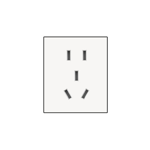 视贝K20白系列墙开插座 商品图1