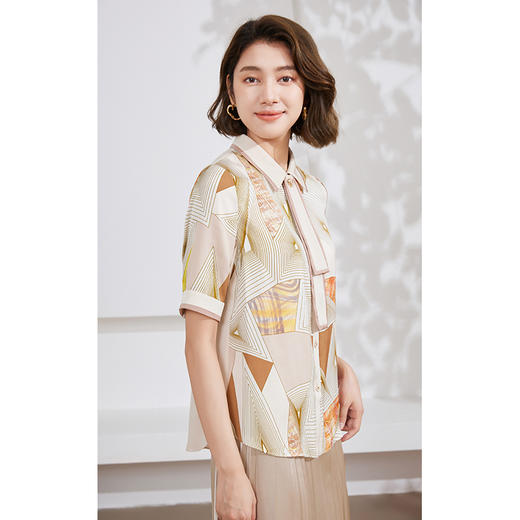 乔万尼新款短袖衬衫19mm真丝EM2C732 商品图1