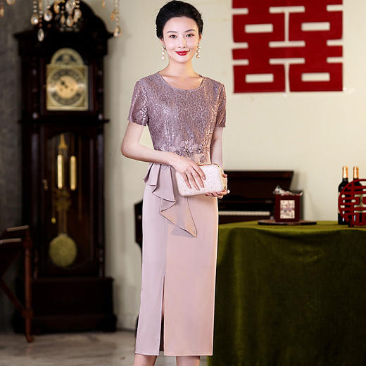 上海旗袍厂晚礼服2024年春夏新款旗袍亮片连衣裙优雅气质 商品图1