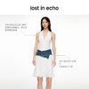 [断码]lost in echo2024春夏新品棉布刺绣挂脖白色上衣吊带牛仔短裙套装 商品缩略图1