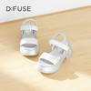 D:FUSE迪芙斯2024夏季新款吐司面包凉鞋松糕厚底增高一字带罗马凉鞋DF42115217 商品缩略图13