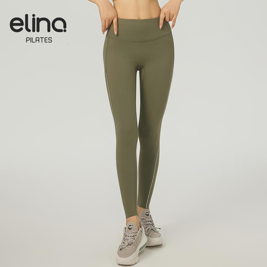 【女神节秒】elina一恋新款侧边条纹动感瑜伽普拉提九分裤QC2933（特价产品，收货7天内支持调换、不退款） 商品图8