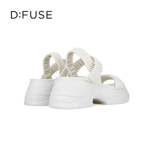 D:FUSE迪芙斯2024夏季新款吐司面包凉鞋松糕厚底增高一字带罗马凉鞋DF42115217 商品图3