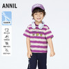 男童条纹T恤圆领短袖上衣夏季新款安奈儿童装实体店同款XB421672 商品缩略图0