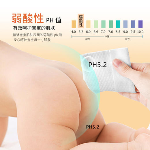 【3包装！憨贝洁80抽足数 婴儿手口湿巾】珍珠纹洋甘菊湿巾纸 宝宝湿纸巾 商品图2
