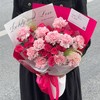 依恋--玫瑰康乃馨混搭玫红色系混搭花束 商品缩略图1