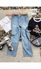 G09667#牛仔破洞长裤 商品缩略图1