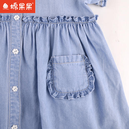 棉果果夏季新品女童牛仔连衣裙M222701224224 商品图3