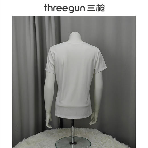 Threegun三枪 【凉感木代尔】圆领短袖女T恤衫打底衫-2L084A021 商品图2