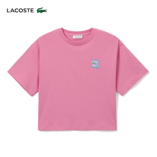Lacoste法国鳄鱼夏日系列女装新款卡通字母T恤TF8173-98 商品图6