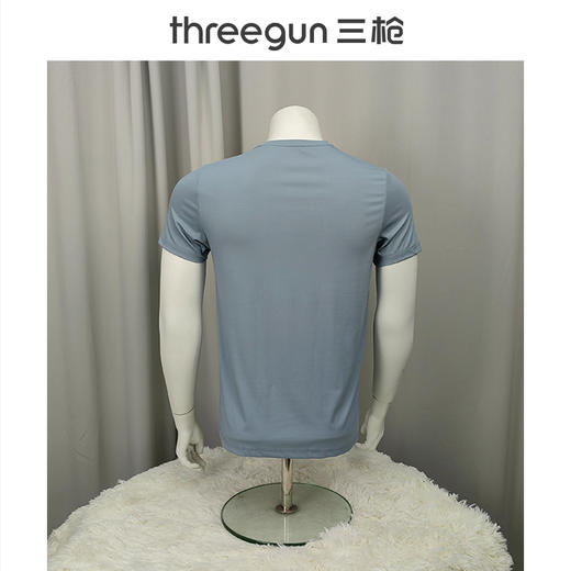 Threegun三枪 【凉感木代尔】圆领短袖男士T恤衫打底衫-2L083A021 商品图8