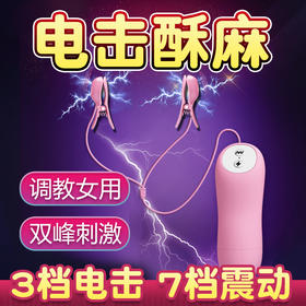 谜姬 情趣电击乳夹震动乳房按摩 自慰器女用私处刺激按摩器成人夫妻房事性辅助工具另类高潮性用品sm惩罚玩具（电池款）