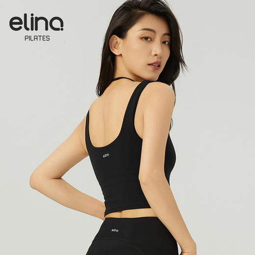 【双旦秒】elina一恋2024新款裸感假两件挂脖瑜伽普拉提背心AD41007（特价产品，收货7天内支持调换、不退款） 商品图5