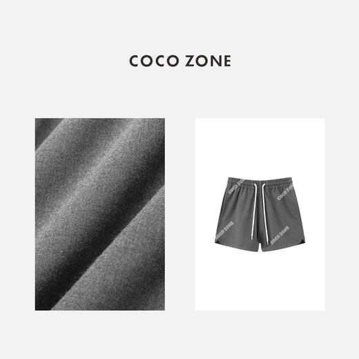 COCO ZONE2024时尚松紧腰显瘦短裤百搭纯色休闲裤子CC1B0694 商品图2