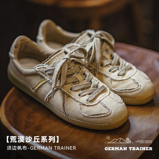 【马登】荒漠沙丘复古德训鞋男夏季新款小众帆布休闲运动轻便软底板鞋 商品图1