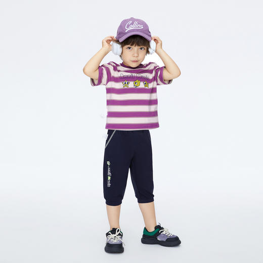 男童条纹T恤圆领短袖上衣夏季新款安奈儿童装实体店同款XB421672 商品图3