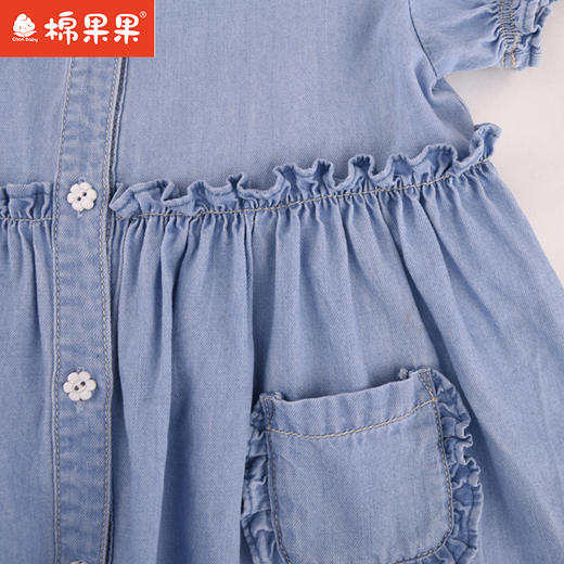 棉果果夏季新品女童牛仔连衣裙M222701224224 商品图4
