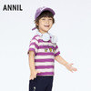 男童条纹T恤圆领短袖上衣夏季新款安奈儿童装实体店同款XB421672 商品缩略图1