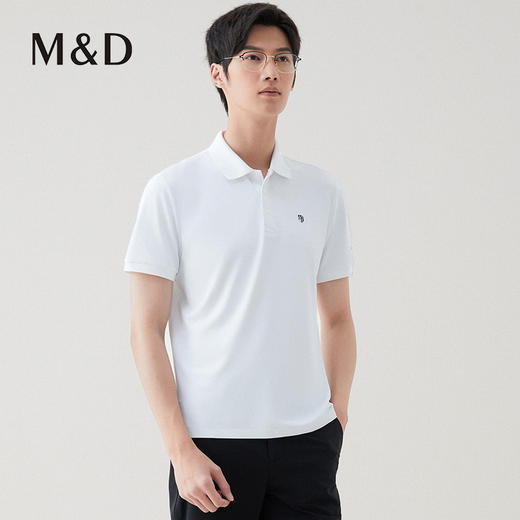 【名盾】翻领短袖T恤 轻量速干面料 干爽轻盈，科技防晒M0BL22653B 商品图1