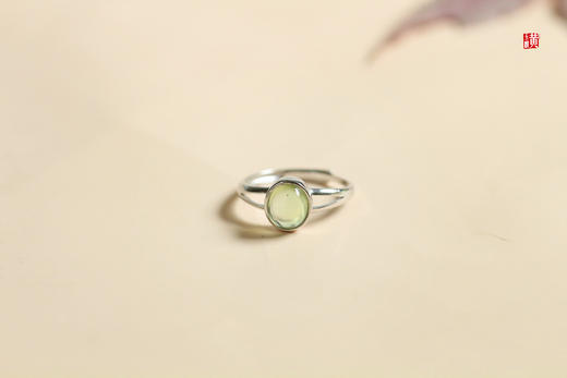【素悠】葡萄石戒指，925银镶 商品图3