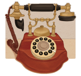 怀旧系列异形明信片（电话机、留声机、黄包车）一套3枚