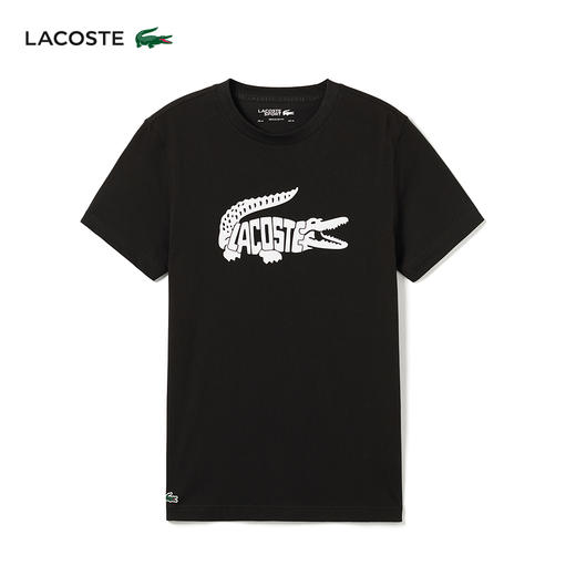 【海南专供价】Lacoste法国鳄鱼男装新款休闲百搭短袖T恤TH8937-98 商品图3