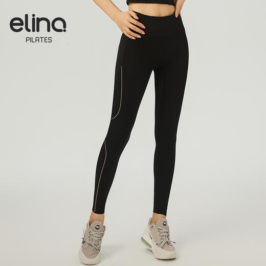 【女神节秒】elina一恋新款侧边条纹动感瑜伽普拉提九分裤QC2933（特价产品，收货7天内支持调换、不退款） 商品图3