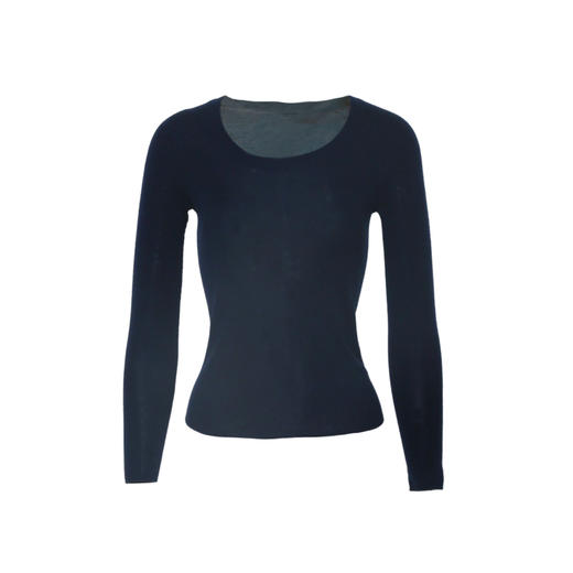 两三事轻吻密色Ⅴ2023秋季新款常规百搭纯色多色针织衫保暖羊毛衫 商品图2