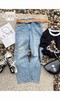 G09667#牛仔破洞长裤 商品缩略图0