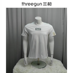 Threegun三枪 【潮款印花】圆领男士短袖T恤打底衫-24127A011