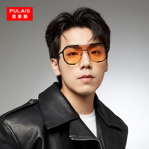 普莱斯S31758太阳镜 酷飒双梁先锋时尚 合金+TR材质镜框 尼龙材质镜片 男女通用 三色可选 商品图1