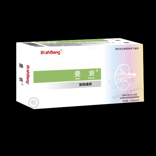 大梆曼衰24片/盒。2027年7月1号到期，本品适用于宠物、犬猫慢性肾功能不全,肾病综合征、慢性肾衰的氮质血症和尿毒症早期的情况下提供营养供给,本品可营养肾脏细胞,改善动物肾脏功能,促进血细胞生成 商品图0