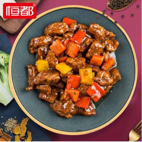 恒都黑椒牛肉块 肉调理国产200g*2（商） 商品图1