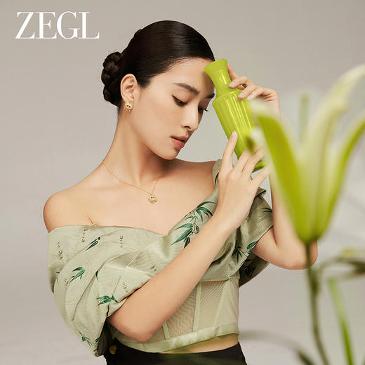 ZEGL设计师925银母亲节礼物和田玉耳环女2024新款新中式耳钉耳饰 商品图3