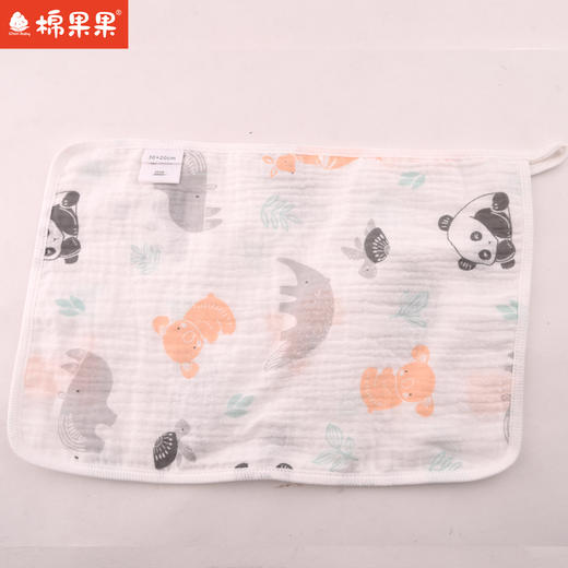 棉果果新品新生儿婴幼儿垫汗巾洗脸巾口水巾面巾20*30cm抗菌纱布方巾 商品图1